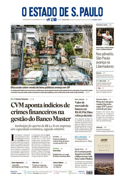 Estadão - Edição de 20 de Agosto de 2025