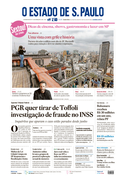 Estadão - Edição de 22 de Agosto de 2025