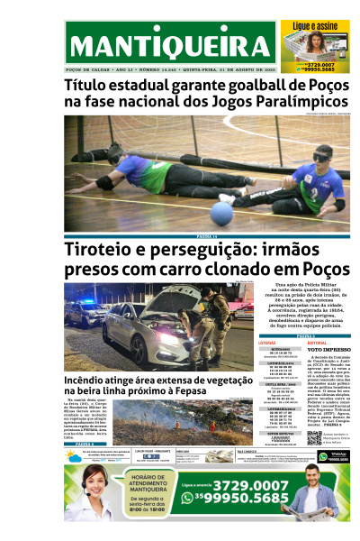 Mantiqueira - Edição de 22 de Agosto de 2025