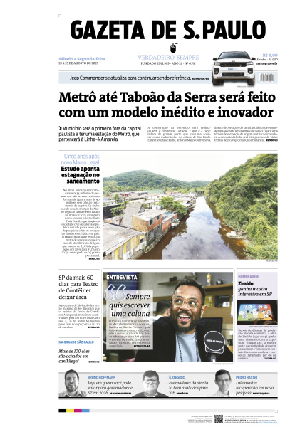 Gazeta de S. Paulo - Edição de 24 de Agosto de 2025