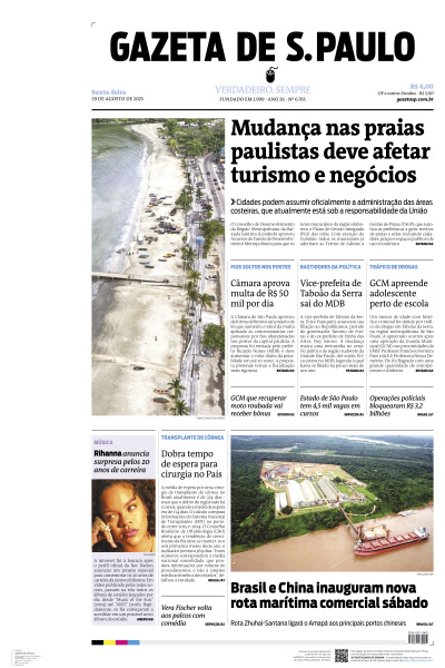 Gazeta de S. Paulo - Edição de 29 de Agosto de 2025