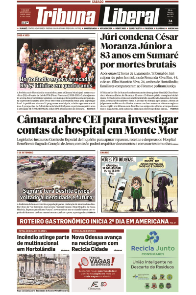 Tribuna Liberal - Edição de 30 de Agosto de 2025