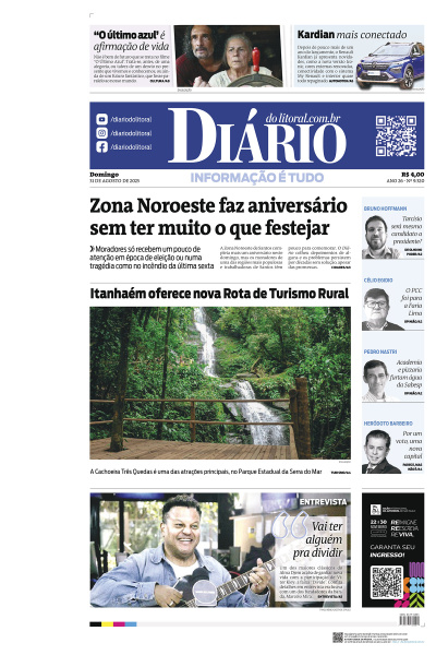 Diário do Litoral – Edição de 31 de Agosto de 2025