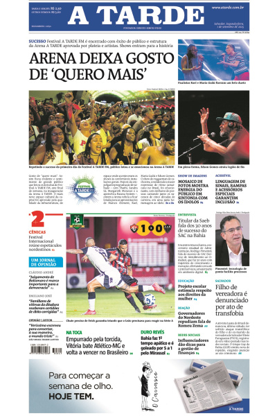 A TARDE - Edição de 01 de Setembro de 2025