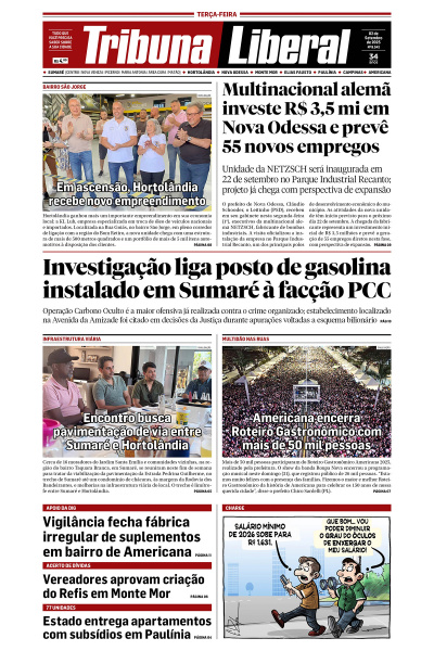 Tribuna Liberal - Edição de 2 de Setembro de 2025