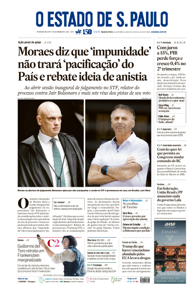 Estadão - Edição de 03 de Setembro de 2025