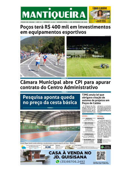 Mantiqueira - Edição de 03 de Setembro de 2025