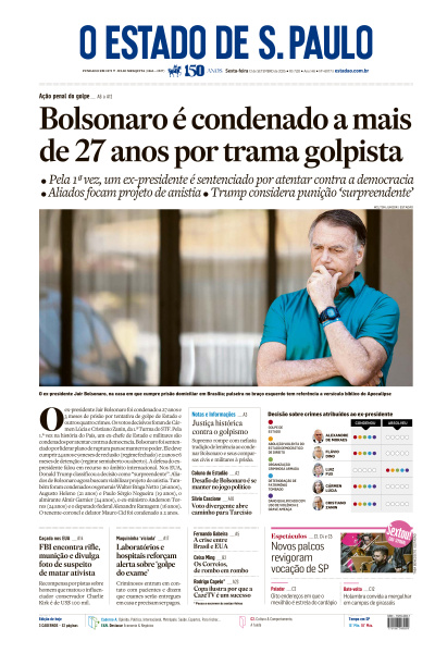 Estadão - Edição de 12 de Setembro de 2025