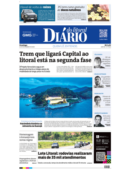 Diário do Litoral – Edição de 22 de Setembro de 2025