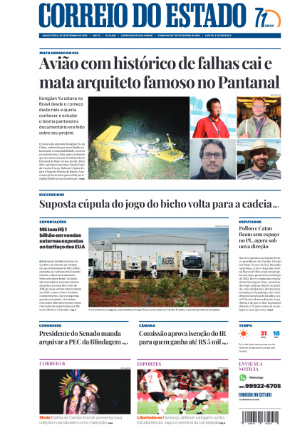 Correio do Estado - Edição de 25 de Setembro de 2025