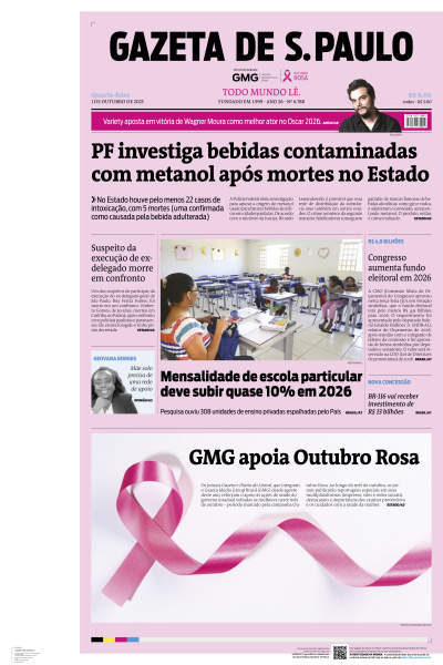Gazeta de S. Paulo - Edição de 01 de Outubro de 2025