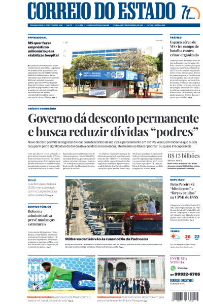 Correio do Estado - Edição de 13 de Outubro de 2025