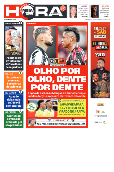 MEIA HORA - Edição de 15 de Outubro de 2025