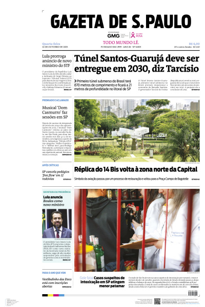Gazeta de S. Paulo - Edição de 22 de Outubro de 2025