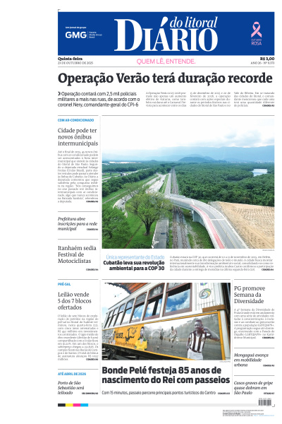 Diário do Litoral - Edição de 23 de Outubro de 2025