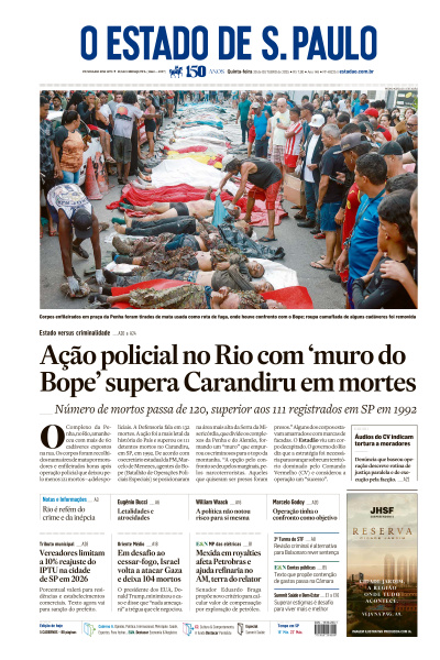 Estadão - Edição de 30 de Outubro de 2025