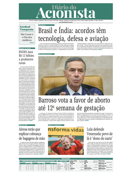 Diário do Acionista - 18 a 20 de outubro de 2025