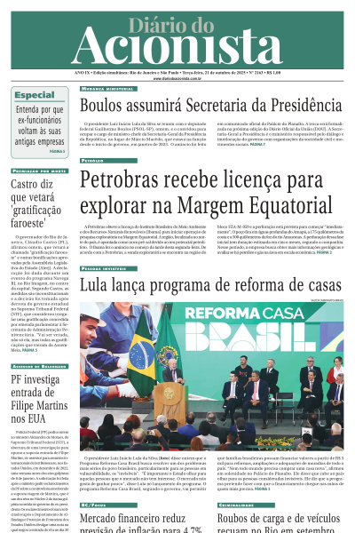 Diário do Acionista - 21 de outubro de 2025