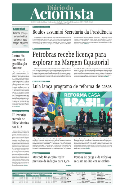 Diário do Acionista - 21 de outubro de 2025