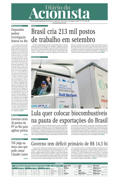 Diário do Acionista - 31 de outubro de 2025