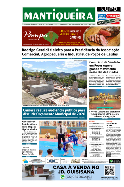 Mantiqueira - Edição de 01 de Novembro de 2025