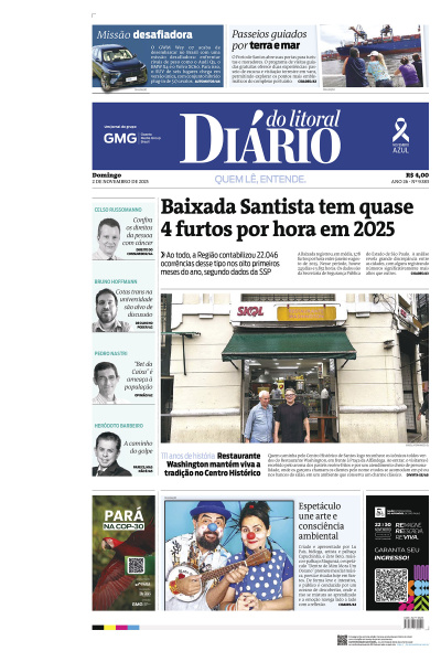 Diário do Litoral – Edição de 02 de novembro de 2025