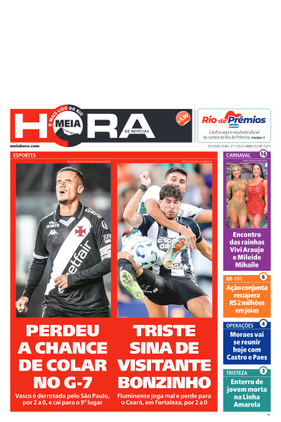 MEIA HORA - Edição de 03 de Novembro de 2025