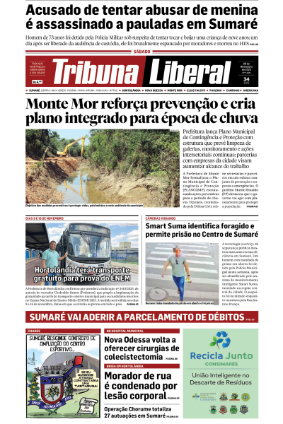 Tribuna Liberal - Edição de 8 de Novembro de 2025
