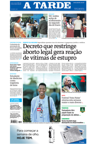 A TARDE - Edição de 17 de Novembro de 2025