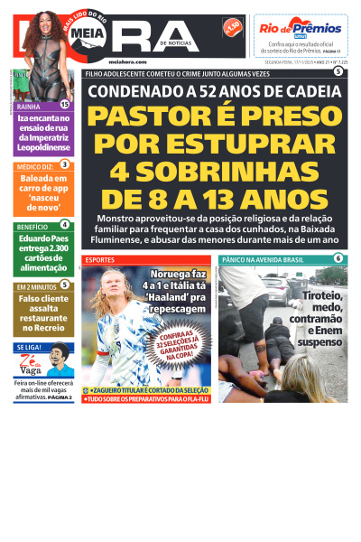 MEIA HORA - Edição de 17 de Novembro de 2025