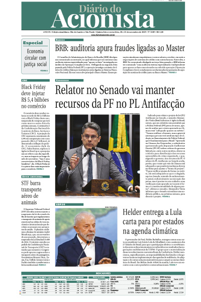 Diário do Acionista - 20 e 21 de novembro de 2025