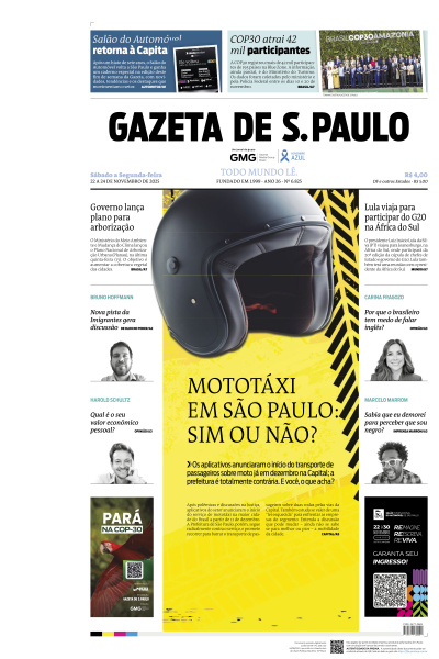 Gazeta de S. Paulo - Edição de 22 de Novembro de 2025