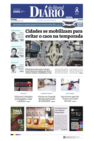 Diário do Litoral – Edição de 30 de novembro de 2025