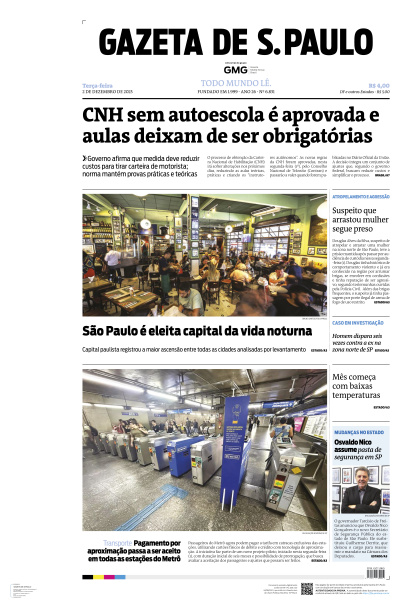 Gazeta de S. Paulo - Edição de 02 de Dezembro de 2025
