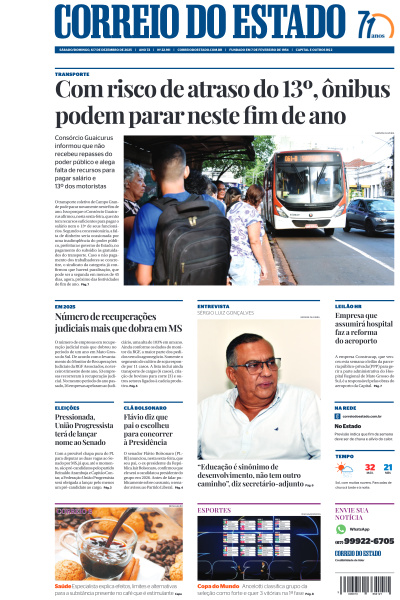 Correio do Estado - Edição de 07 de Dezembro de 2025