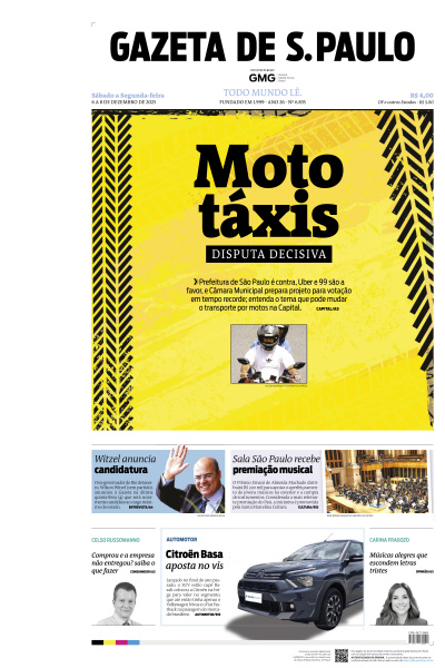 Gazeta de S. Paulo - Edição de 08 de Dezembro de 2025