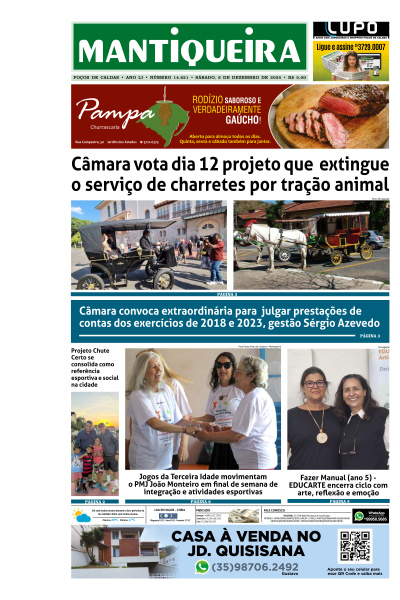 Mantiqueira - Edição de 08 de Dezembro de 2025