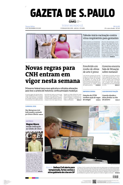 Gazeta de S. Paulo - Edição de 09 de Dezembro de 2025