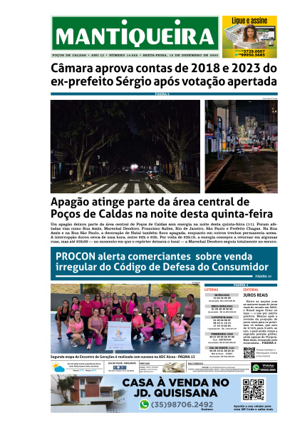 Mantiqueira - Edição de 12 de Dezembro de 2025