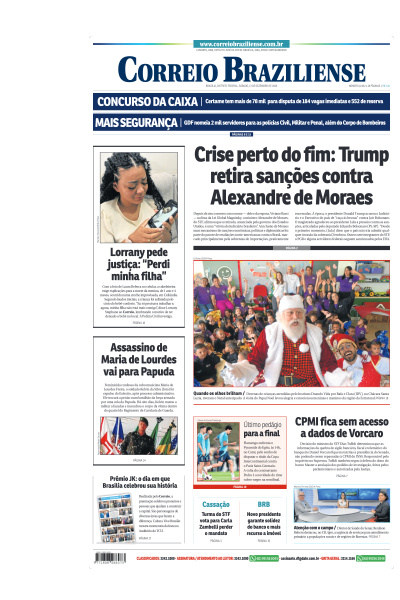Correio Braziliense - Edição de 13 de Dezembro de 2025