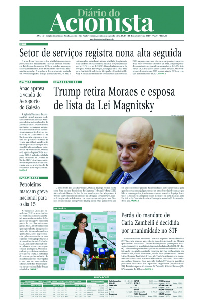 Diário do Acionista - 13, 14 e 15 de dezembro de 2025