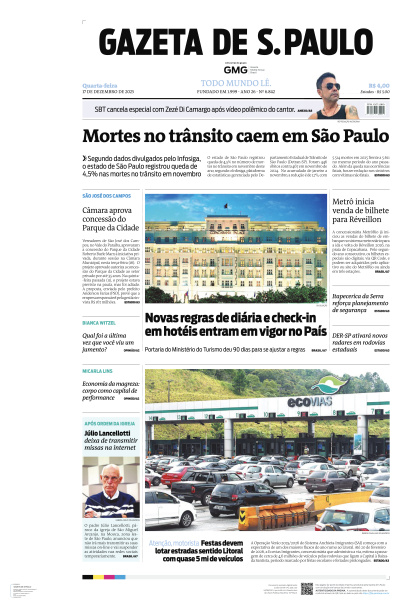 Gazeta de S. Paulo - Edição de 17 de Dezembro de 2025