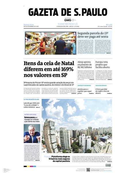 Gazeta de S. Paulo - Edição de 18 de Dezembro de 2025