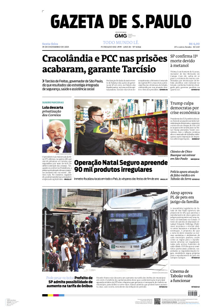 Gazeta de S. Paulo - Edição de 19 de Dezembro de 2025