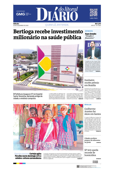 Diário do Litoral – Edição de 20 de dezembro de 2025