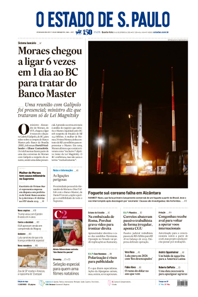 Estadão - Edição de 24 de Dezembro de 2025