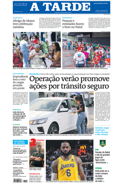 A TARDE - Edição de 25 de Dezembro de 2025
