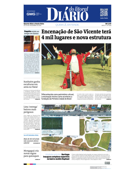 Diário do Litoral - Edição de 26 de Dezembro de 2025