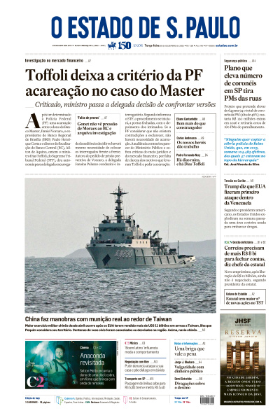 Estadão - Edição de 30 de Dezembro de 2025