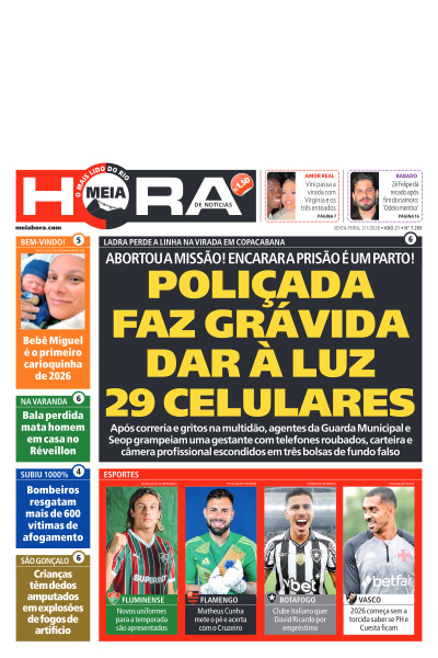 MEIA HORA - Edição de 02 de Janeiro de 2026